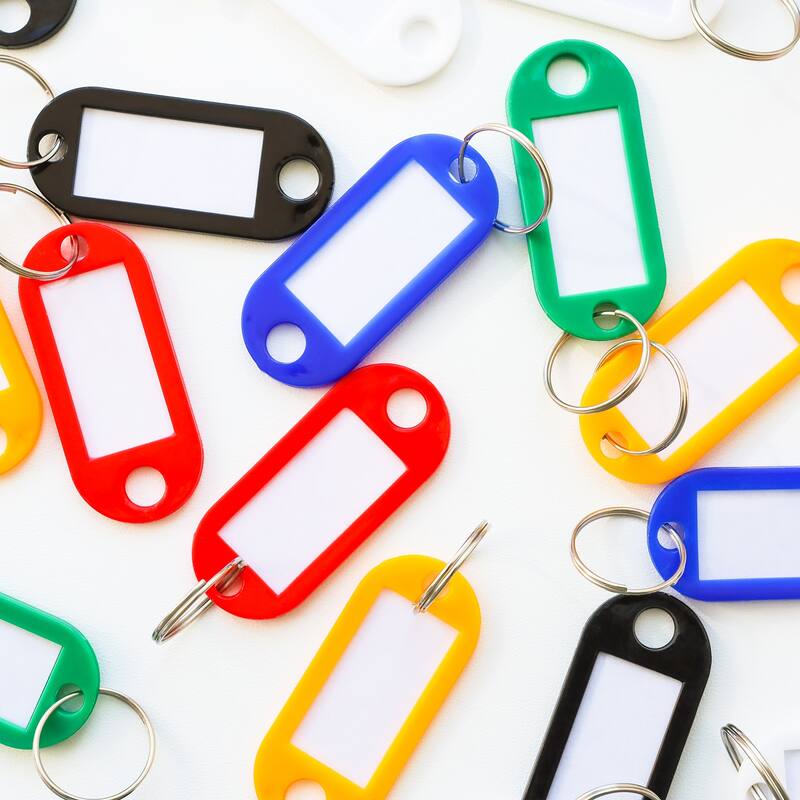 Double Loops Split Rings, Round Key Ring Parts for DIY Crafts 64Pcs