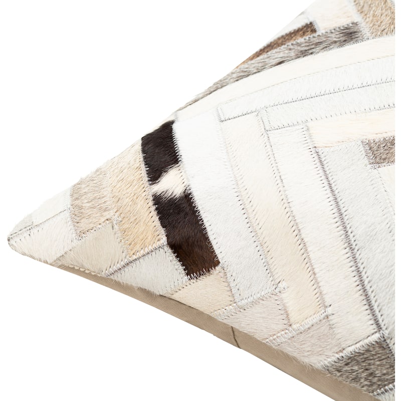Terrence Hair on Hide Chevron Throw Pillow