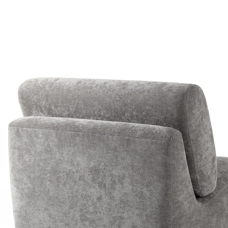 33'' W Swivel Armless Sponge Filling Bean Bag Accent Chair Lounger