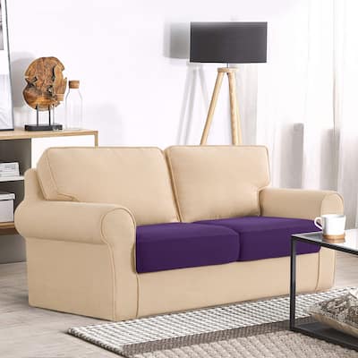 Subrtex 2-Piece Stretch Separate Sofa Cushion Cover Elastic Slipcover