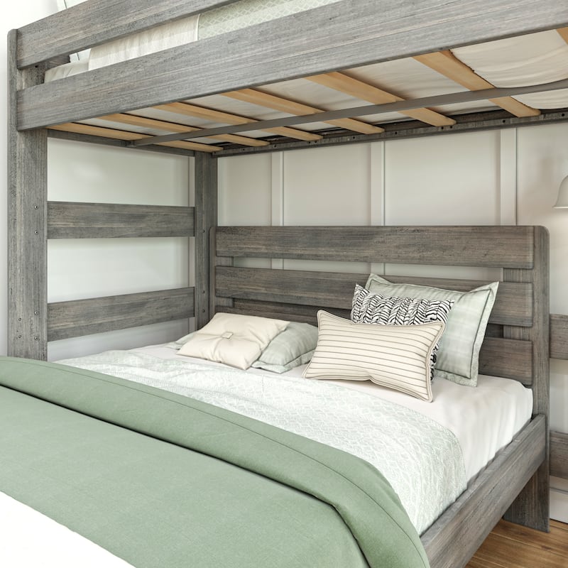 Max and Lily Farmhouse Twin over Queen L Shaped Bunk Bed
