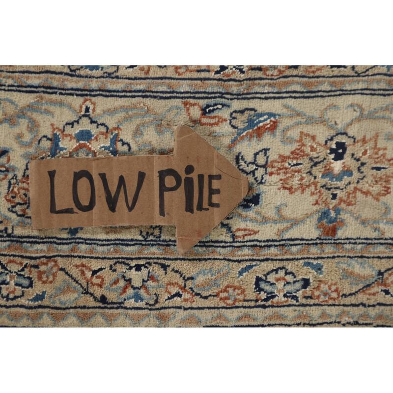 Blue Nain Toodeshk Persian Antique Area Rug Handmade Wool Carpet - 3'11"x 5'11"