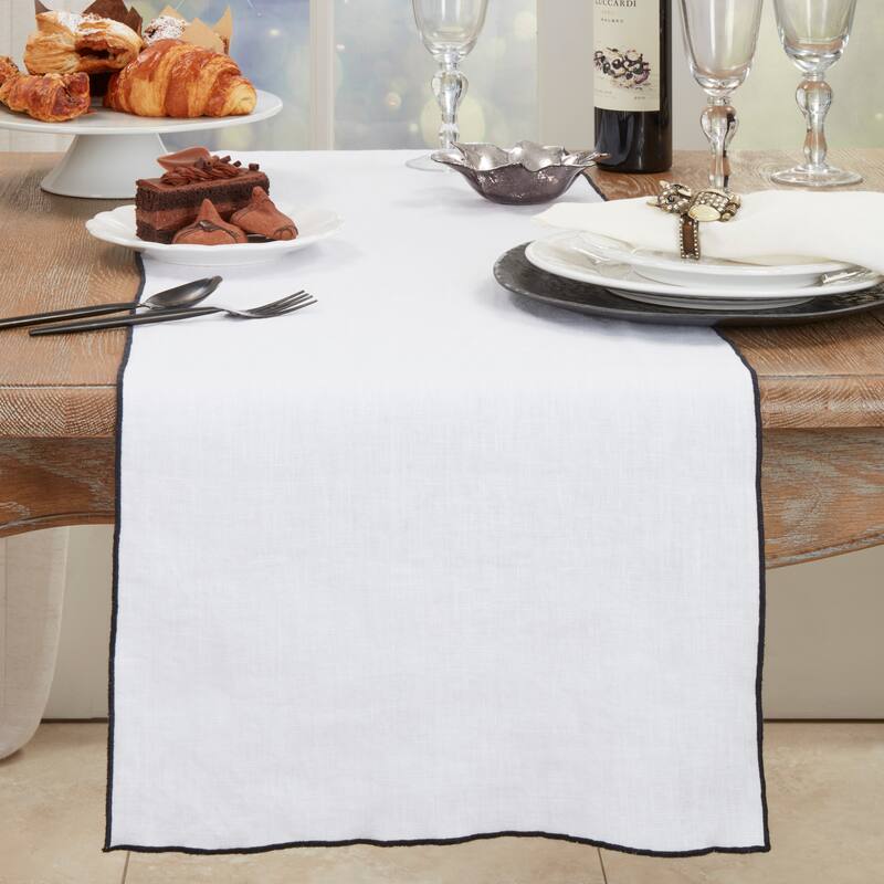 Stonewashed Stitched Edge Table Runner