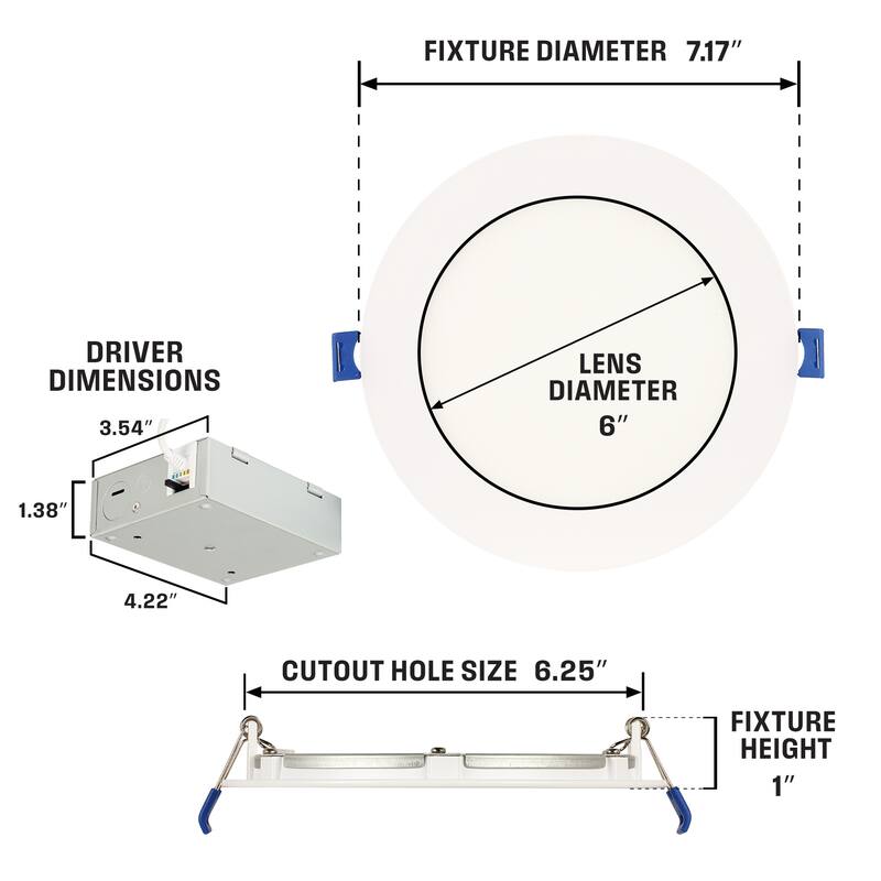 Westinghouse Lighting 10-Watt (65-Watt Equivalent) Slim Recessed LED Downlight, Color Temperature Selectable