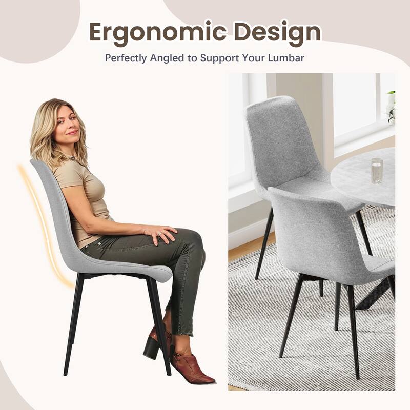 EROMMY Space-Saving 47.2" Round Dining Table Set for 4 - Ideal Small Kitchen & Dining Room Furniture, Includes 4 Chairs