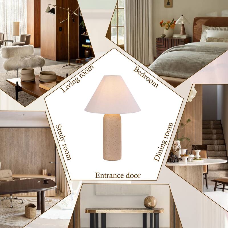 Pia Ricco Traditional Ceramic/Resin Table Lamp with 3-Way Switch