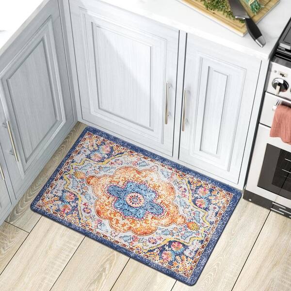 slide 2 of 42, World Rug Gallery Distressed Bohemian Vintage Anti-fatigue Standing Mat