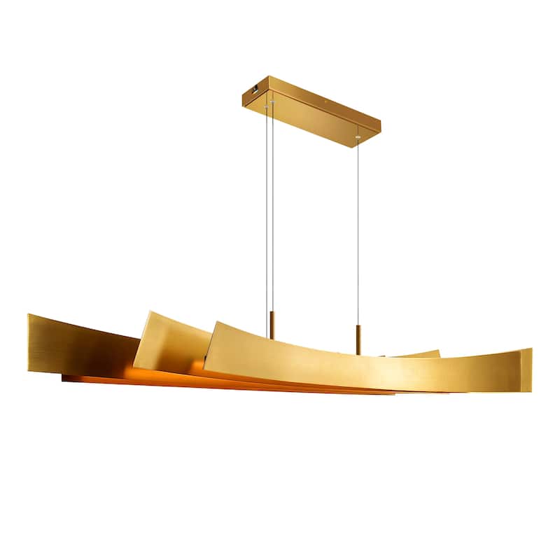 Candora Integrated LED 50in Brass Chandelier