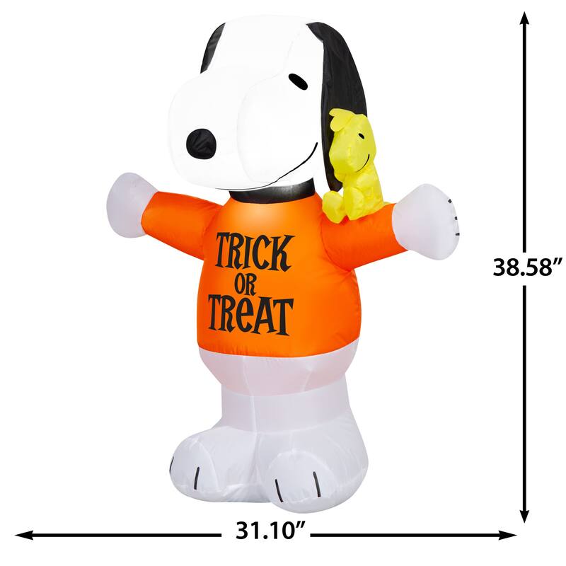 Airblown-Snoopy in Trick or Treat Shirt w/ Woodstock-Peanuts