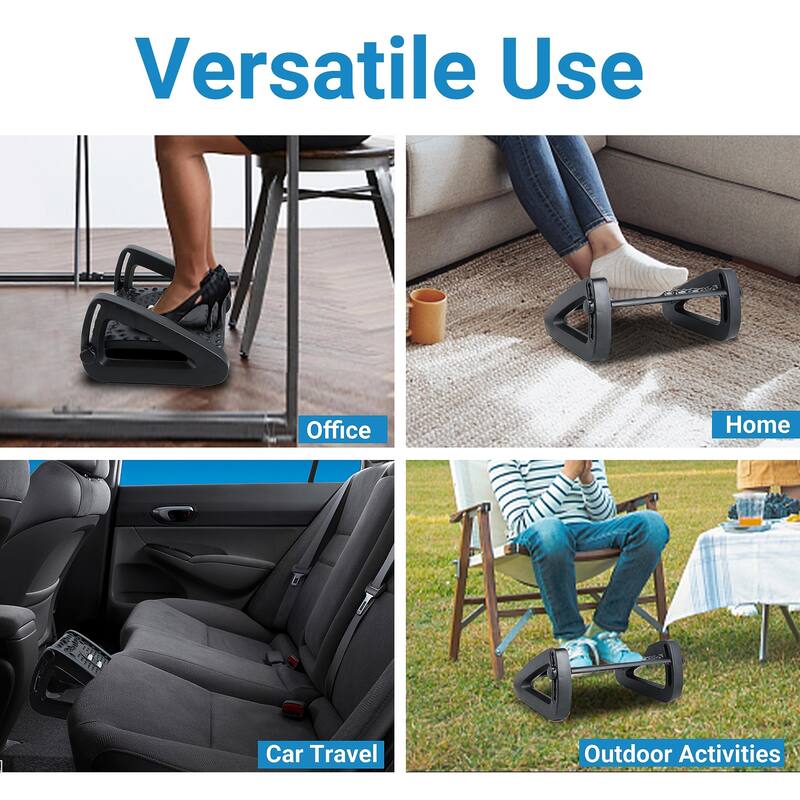 Under Desk Footrest, Tilt Gaming Desk Foot Stool Black