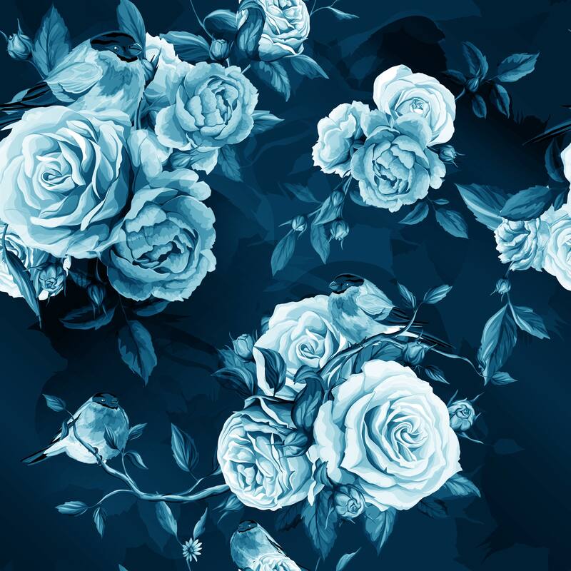 Vintage Roses Removable Wallpaper - 10'ft H x 24''inch W - 10'ft H x 24''inch W - Grey