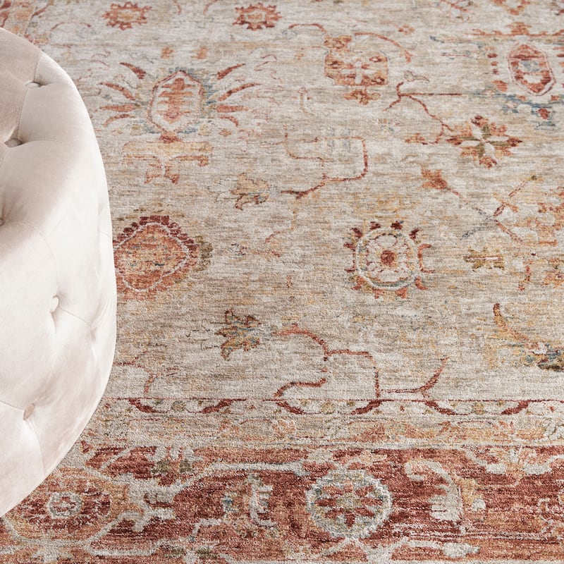 Nourison Petra Traditional Persian Medallion Border Area Rug