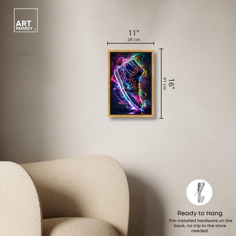 Bright Lights Sneaker Canvas by Art Remedy