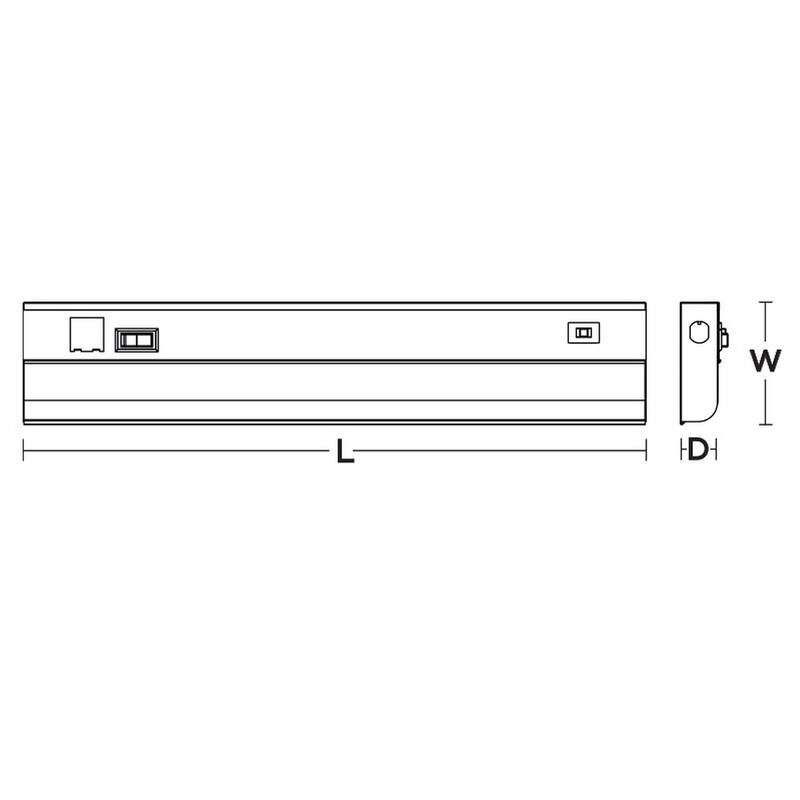 18" T5L 2 LED Undercabinet - White - Adjustable CCT