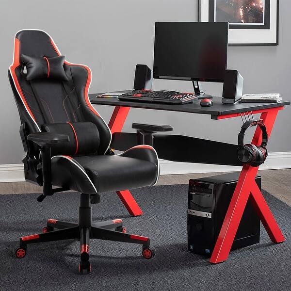 High Back Racing Style Ergonomic Gaming Chair With Arms On Sale Overstock 31845856