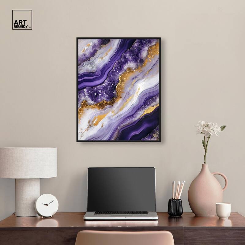 Gemstone Labyrinth I Canvas by Art Remedy