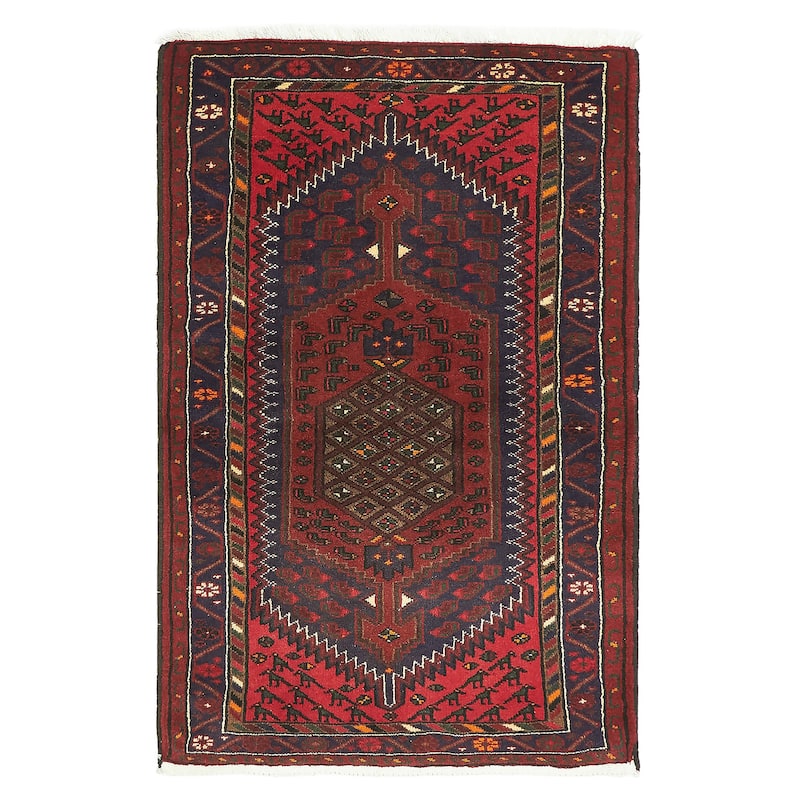 ECARPETGALLERY Hand-knotted Andelz Red Wool Rug - 3'1 x 4'6
