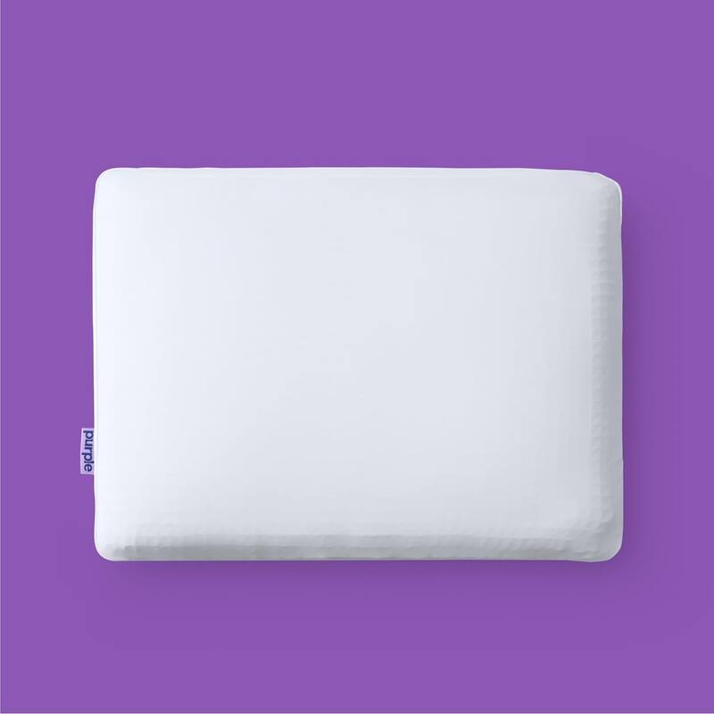 Purple - DreamLayer Modern Adjustable King Pillow with GelFlex® Grid Cooling and MicroAir™ Foam Support - White - Standard