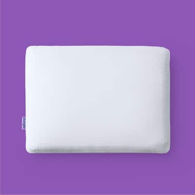 Purple - DreamLayer Modern Adjustable King Pillow with GelFlex® Grid Cooling and MicroAir™ Foam Support - White