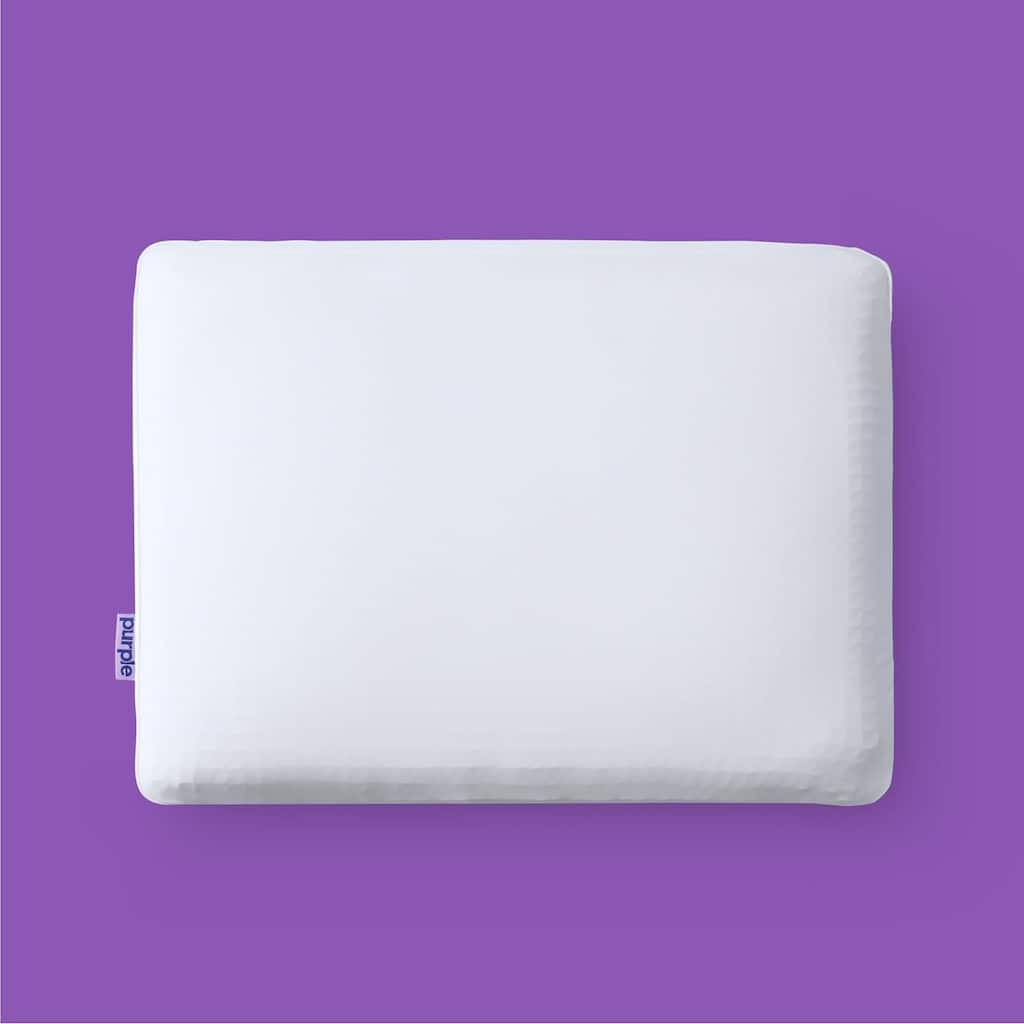 Purple - DreamLayer Modern Adjustable King Pillow with GelFlex® Grid Cooling and MicroAir™ Foam Support - White