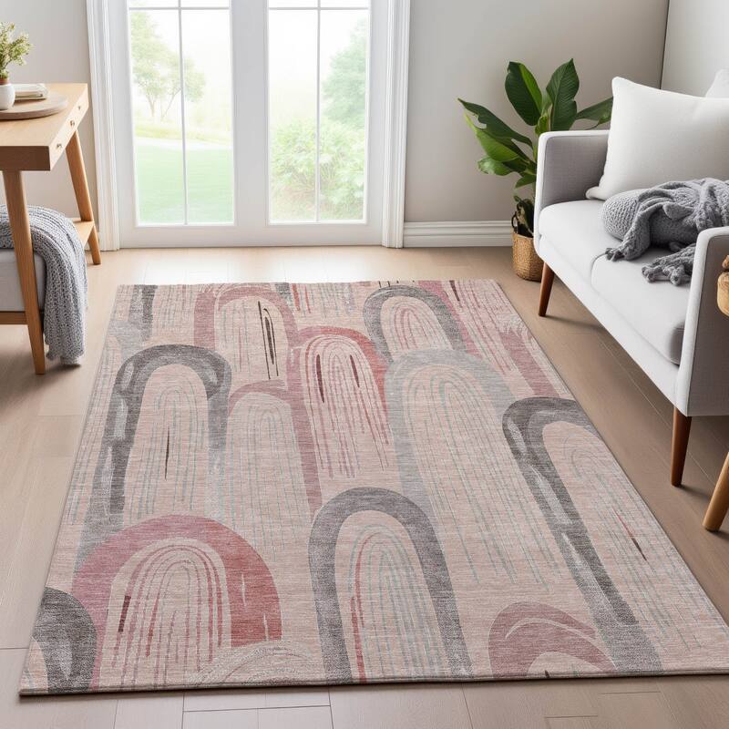Premium Washable Super Soft Contemporary Imprints Mayfield Rug