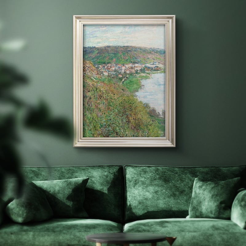 View of Vétheuil Premium Framed Canvas- Ready to Hang