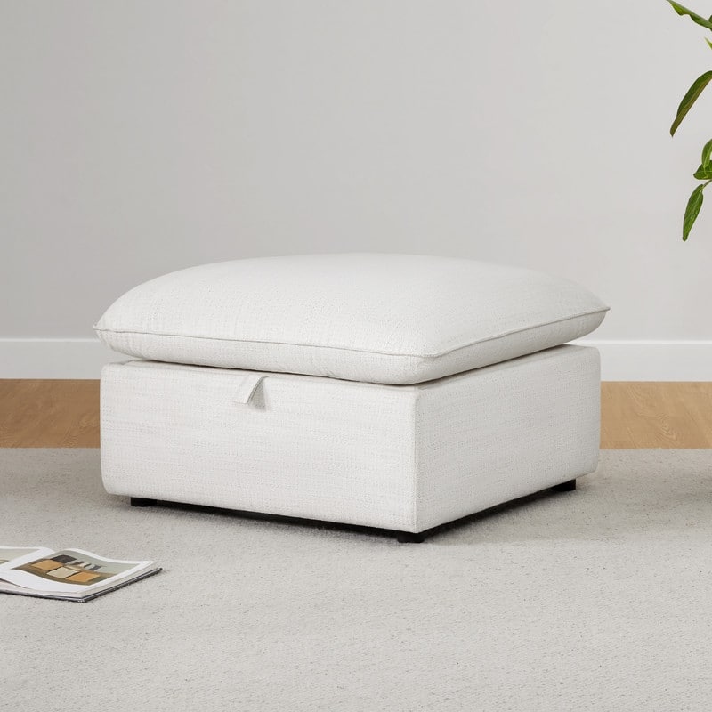 Cypress Sectional Couches Modular Sofa for Living Room - Cream-Ottoman only