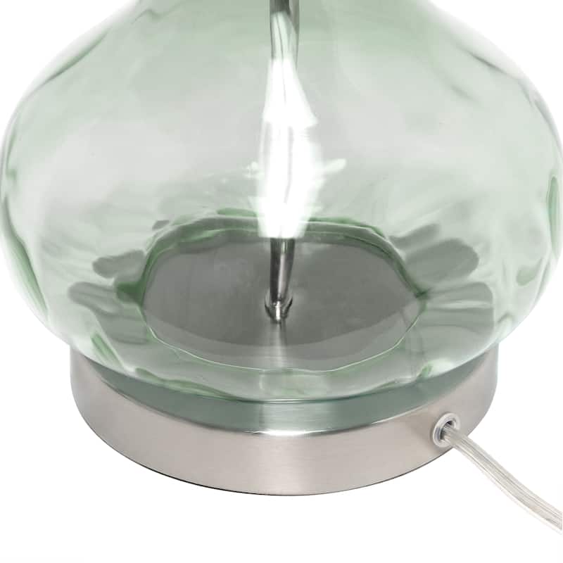 23.25 in. Modern Colored Dimpled Glass Table Lamp