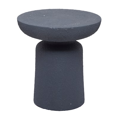 Fiberclay Ceramic Distressed Hourglass Outdoor Accent Table - White or Black - Roche River Decor