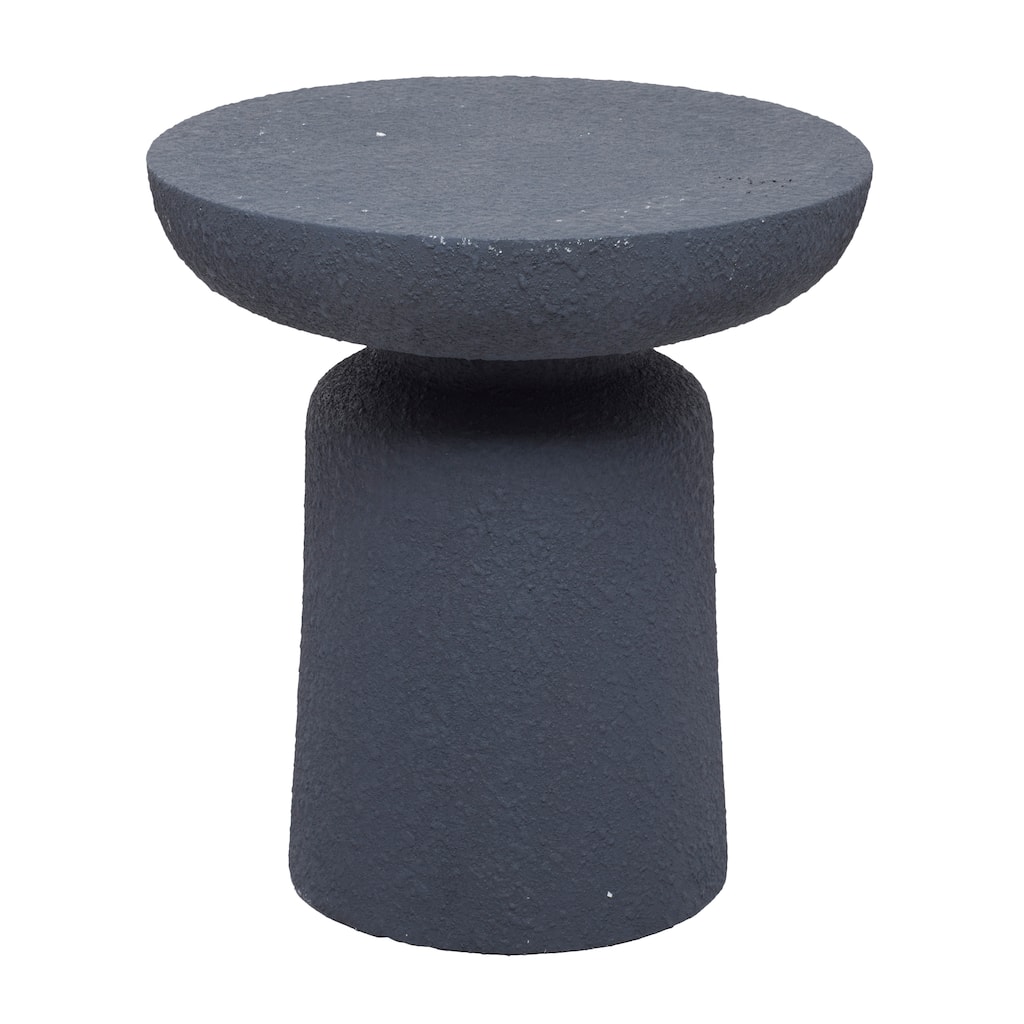 Fiberclay Ceramic Distressed Hourglass Outdoor Accent Table - White or Black - Roche River Decor