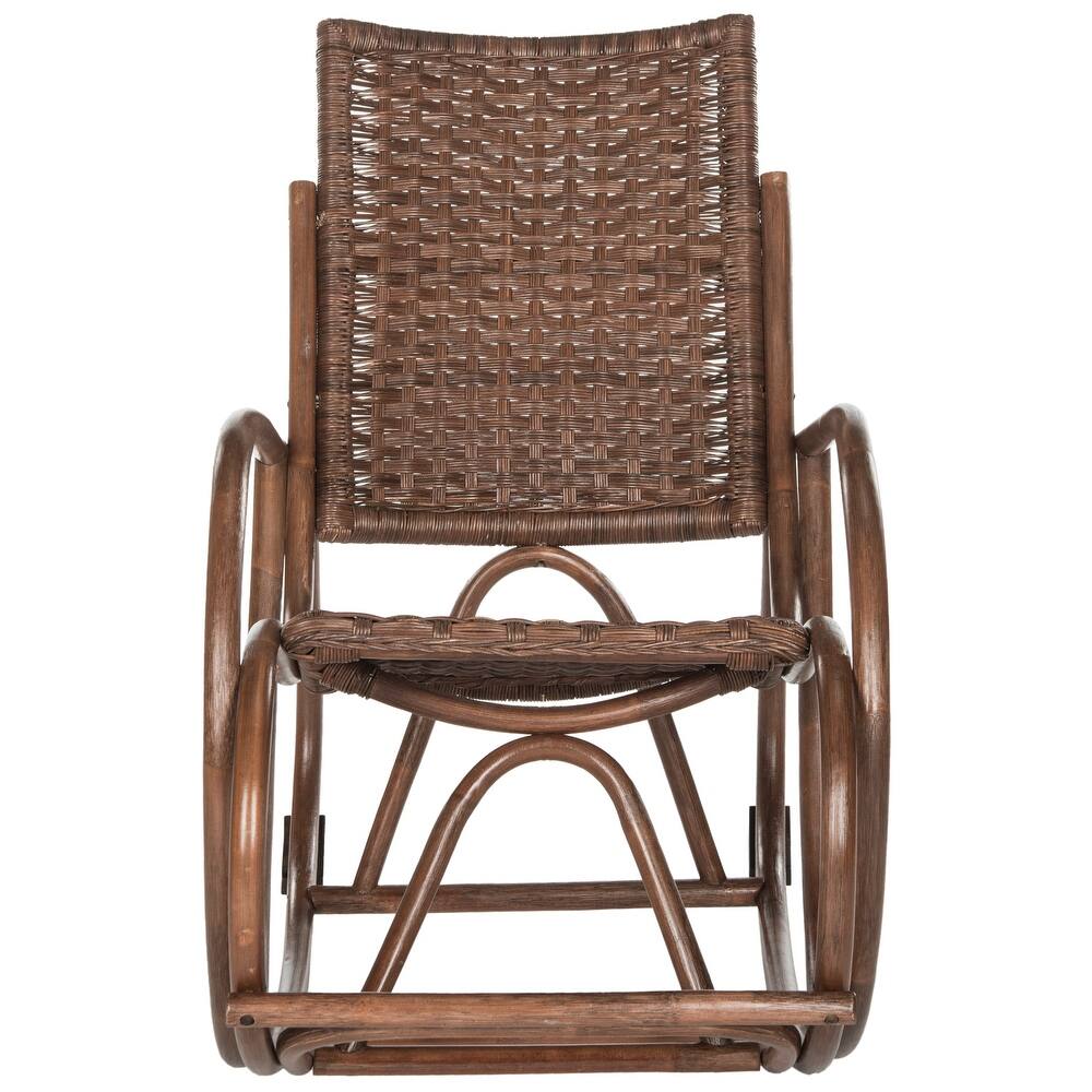 SAFAVIEH Maysun Bali Antique Grey Rocking Chair - 23.2" x 39.3" x 38.1" - 23Wx39Dx38H
