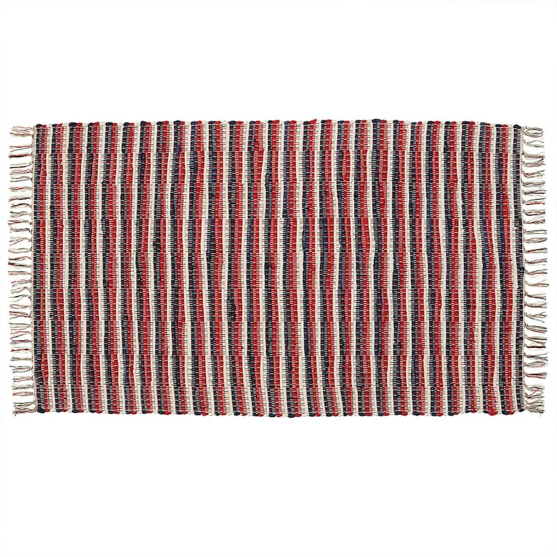 Park Designs Stars And Stripes Rag Rug - 3' x 5' - Red - 3' x 5'