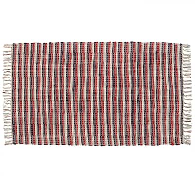 Park Designs Stars And Stripes Rag Rug - 3' x 5' - Red - 3' x 5'