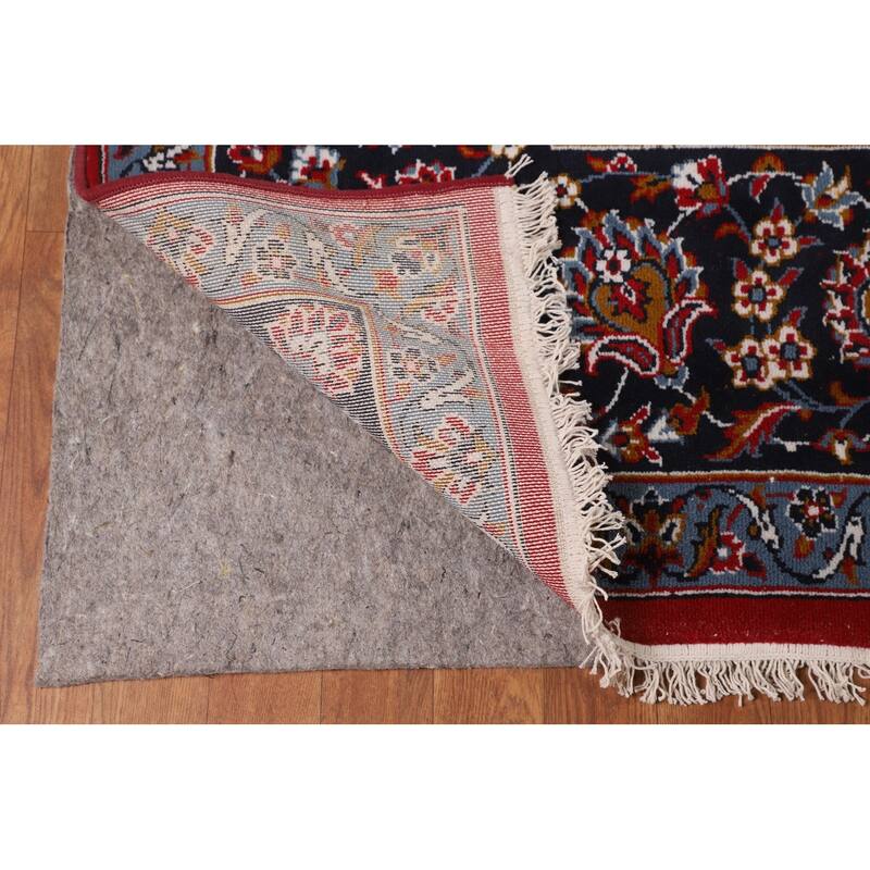 Red Kashan Turkish Rug Floral Oriental Machine-Made Carpet - 9'8" x 12'10"