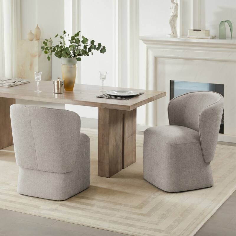 Kyle Morden Fabric Dining Room with Casters Wrap-round Back