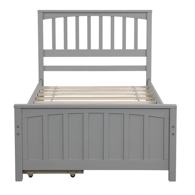 Elegant Twin Bed Frame with Storage Drawers