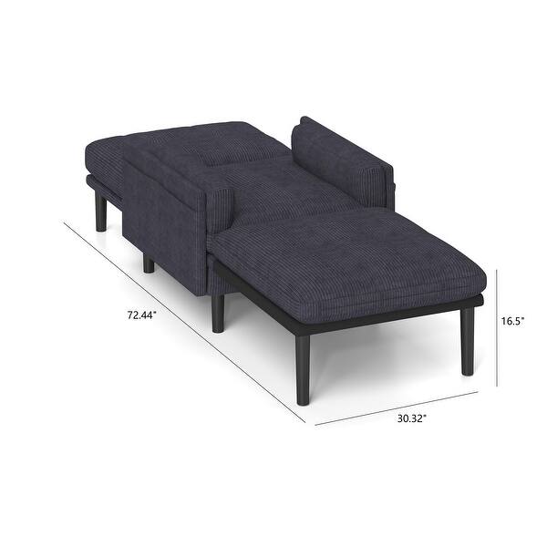 Multiform Adjustable Sofa Lounge Chair & Bed with Velvet Upholstery and ...