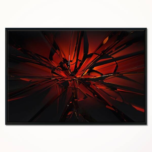Shop Designart Beautiful Red 3d Crystal Design Abstract Framed