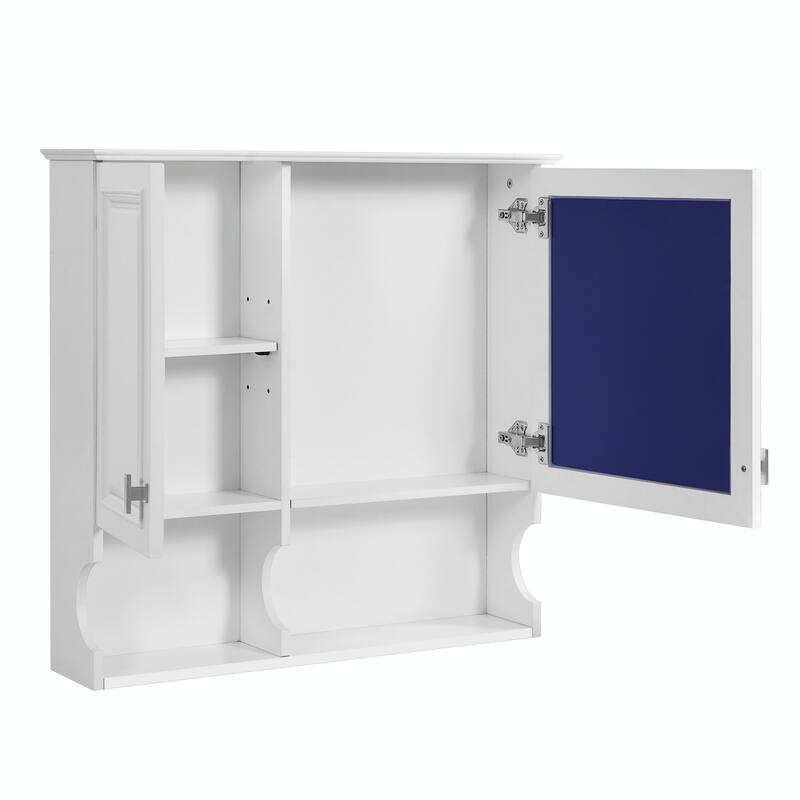 30-Inch Mirror Medicine Cabinet with Open Shelves