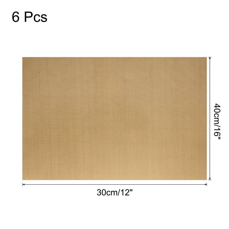 Heat Resistance Oven Liners, Non-Stick Oven Liner, Brown - Brown-6Pcs - 16" x 24"