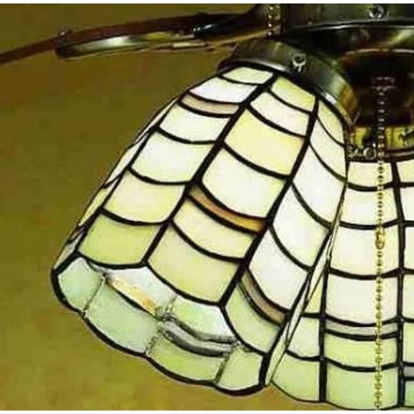 Meyda Tiffany Stained Glass / Tiffany Fan Light Kit Glassware Bed