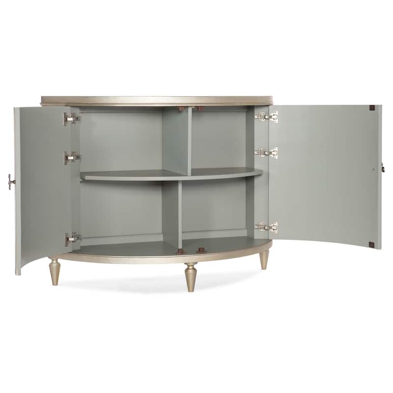 Hooker Furniture 628-85645 Melange 50" Wide Silver Leaf Accent Cabinet
