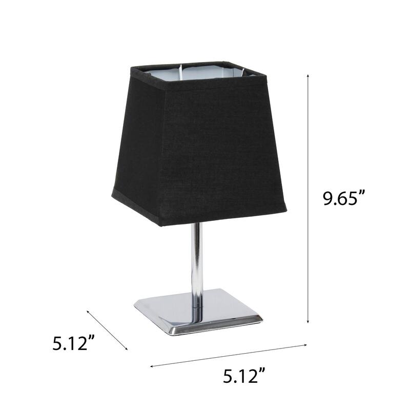 Metal Table Lamp with Geometric Shade - 9.5" - Black