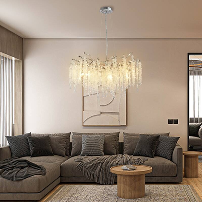 KAYLA Crystal Dimmable Chandelier Kitchen Island Square / Rectangle Chandelier