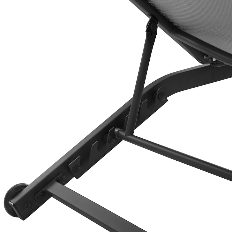 Corvus Antonio Outdoor Contemporary Sling-Fabric Adjustable Chaise Lounge