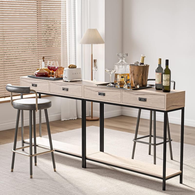 Roomfitters 2 Drawer Entryway Console Table for Hallway Foyer