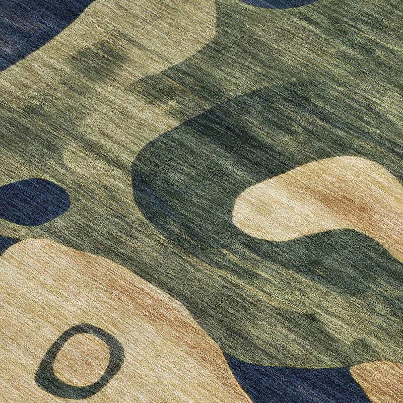 HomeRoots Abstract Transitional Rectangle Outdoor Rug