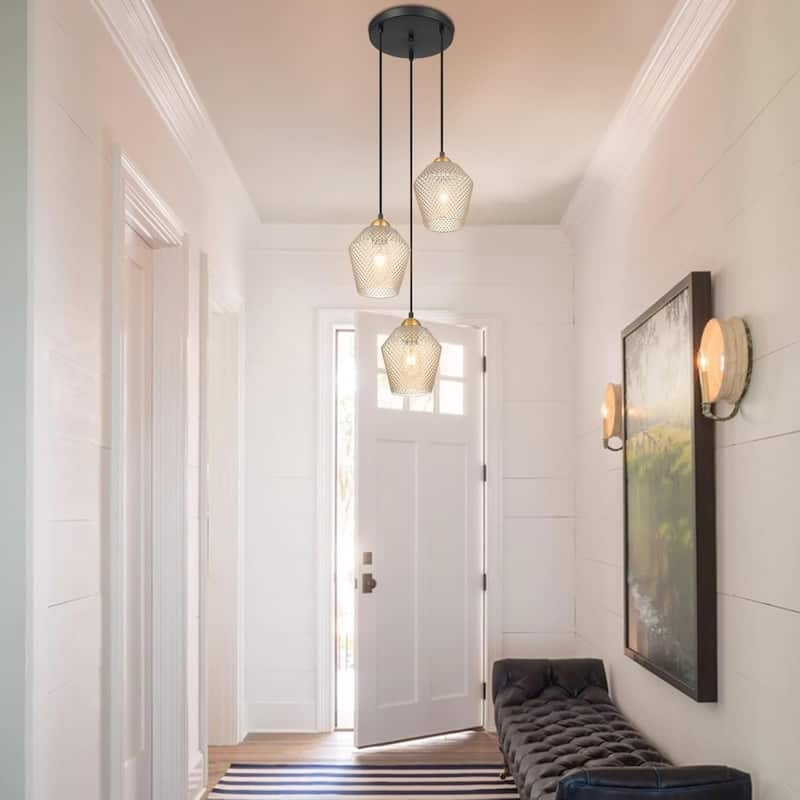 3-light hanging light cognac glass pendant lights glass decoration light