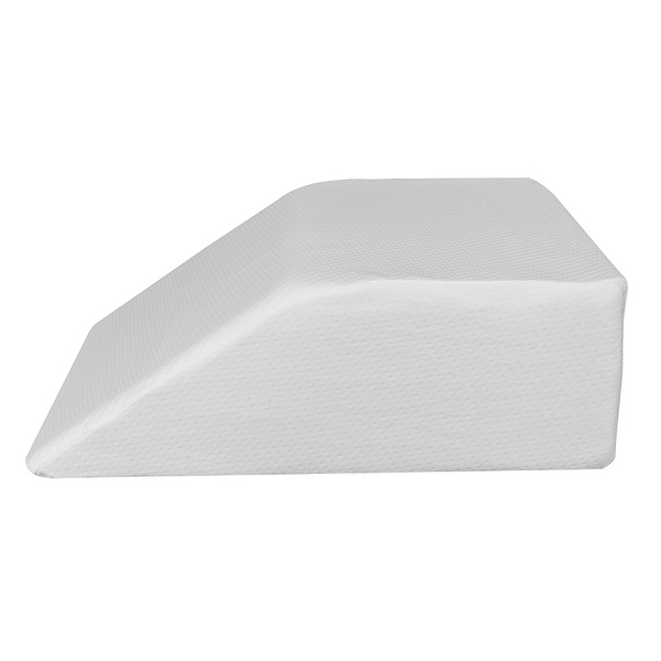 Sleep Restoration Memory Foam Trapezoid Leg Support Pillow White