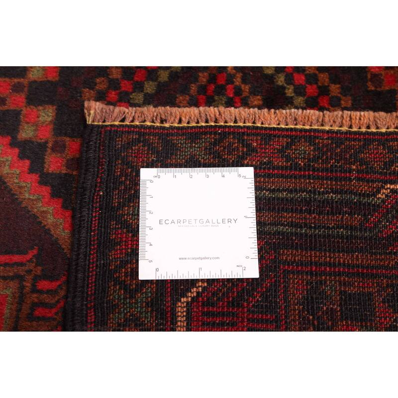 ECARPETGALLERY Hand-knotted Teimani Dark Brown Wool Rug - 3'7 x 6'3